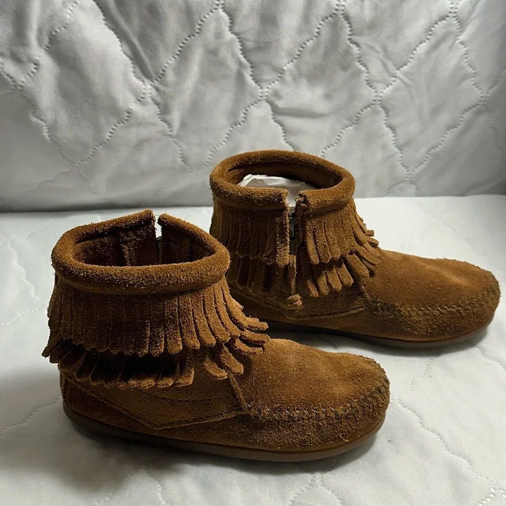 Minnetonka Kids Moccasins with Fringe